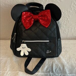 Disney Mini Mouse Backpack Purse Black with Ears and Bow